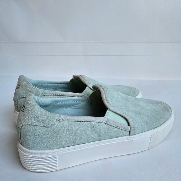 Light Green Ugg Sneakers Jass Size 8.5 Suede Leather Slip On Loafers - Picture 7 of 14